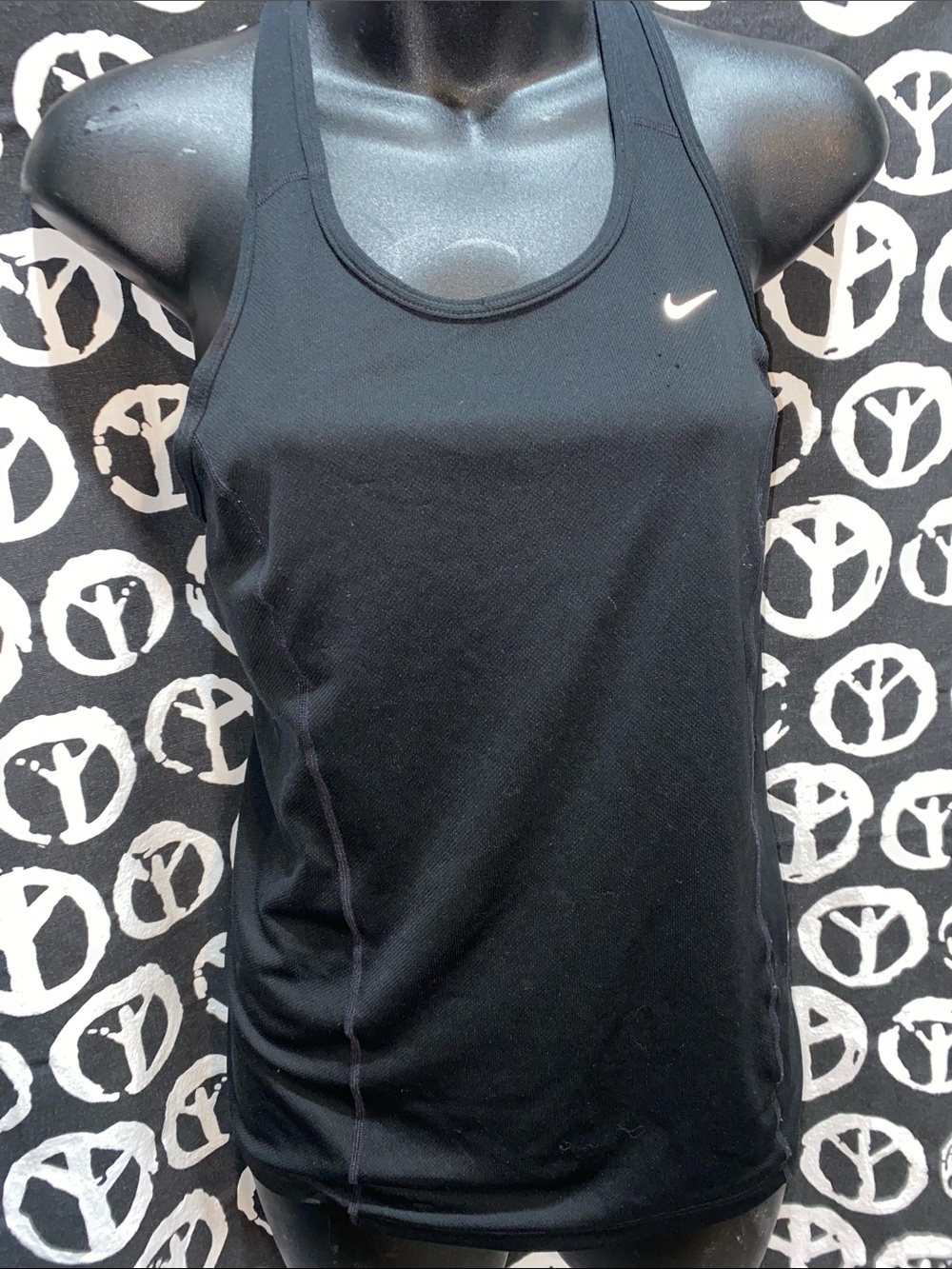 NIKE BLACK DRI-FIT RAZORBACK TANK SZ S